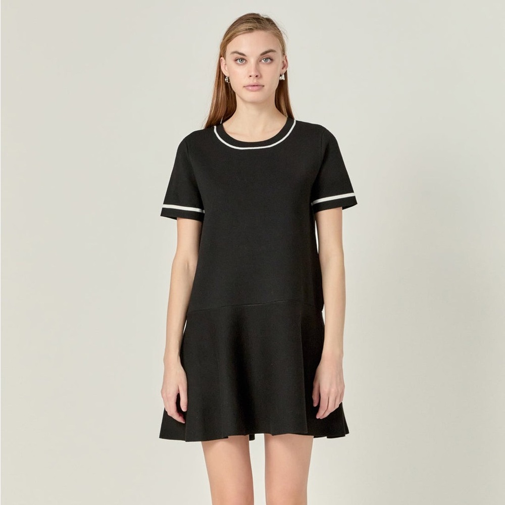 NWT English Factory Knit Contrast Mini Dress Size small
